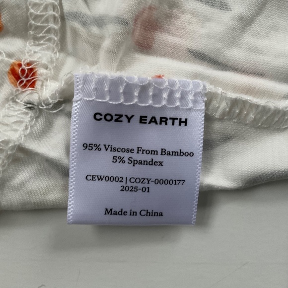 Cozy Earth Women’s Tulip Toile Short Sleeve Pajama Set Sz S Bamboo Luxury Soft - Picture 7 of 15